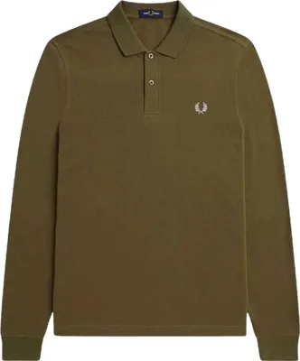 Immagine prodotto di Fred Perry - Polo unisex uomo/donna, manica lunga SY331 (S) (Verde cachi)