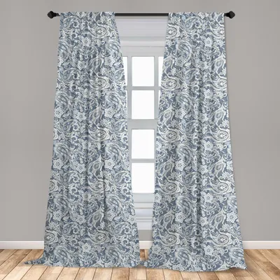 Immagine prodotto di Abakuhaus, tende per finestre, motivo floreale vintage, set di 2 pannelli, 150 x 225 cm