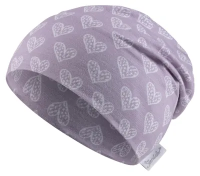 Produktbild von Sterntaler Beanie Herzen - Lässige Baby Mütze aus Flammgarn Jersey mit allover D