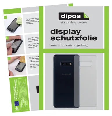 Instructions for applying a screen protector to a smartphone, along with marketing material for the product.