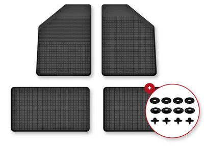 Image de Tapis auto caoutchouc bac pour Skoda Octavia I 1996-2004 5 pièces tunnel