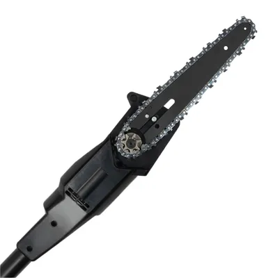 Image de Sécateur à chaîne sans fil - Manche télescopique de 1,25 m - Pour l'élagage des branches et des arbres - Vitesse réglable - Sans batterie - Noir
