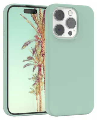 Produktbild von EAZY CASE Silikonhülle für Apple iPhone 15 Pro Silikon Backcover Schutz in Grün