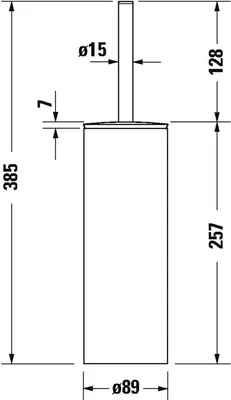 Zdjęcie produktu dla Duravit D-Code - Szczotka toaletowa stojąca, chrom 0099281000