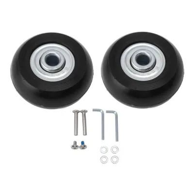 Image de 2 pièces de valises roulettes pivotantes de remplacement en caoutchouc muet Roulettes pivotantes kits de réparation 40mm X 18mm