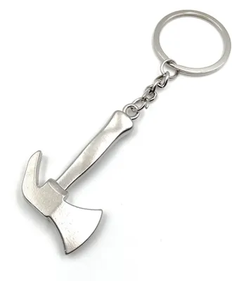 Produktbild von Onwomania Hammer Werkzeug Schlüsselanhänger Metall Glücksbringer in Alu Geschenkbox, ideal zum Verschenken