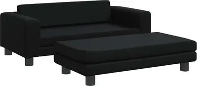 Obrázek produktu pro vidaXL Pelíšek pro psy s nástavcem černý 100x50x30 cm umělá kůže