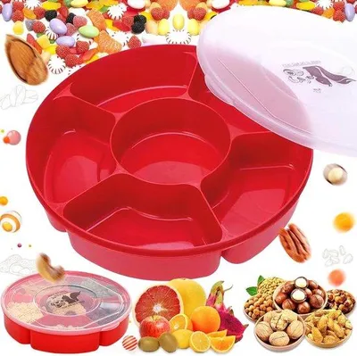 Produktbild von Famanu Snackschale mit Deckel - Notenschale für die Aufbewahrung von Snacks