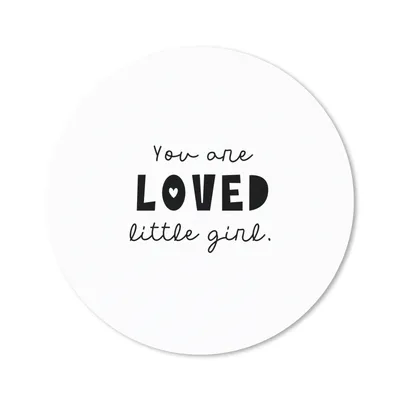 Produktbild von MuchoWow® Mauspad Mousepad Zitate - Sprichwörter - Du bist geliebtes kleines Mädchen - Kinder - Liebe 50x50 cm - Mousepads - Maus Mat - Pad - Mausunterlage - Vinyl