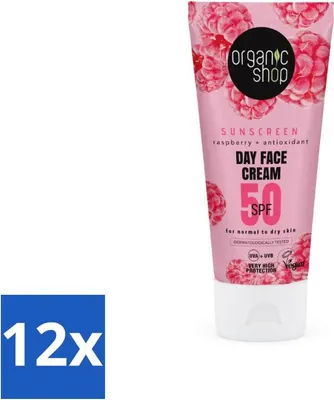 Produktbild von Organic Shop - Sonnenschutz Gesicht LSF 50 - Normale Haut - 50 ml - Vorteilspack - 12 Stücke
