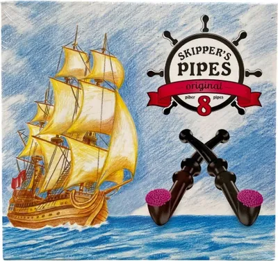 Produktbild von Malaco Skipper's Pipes, Lakritz-Pfeifen, 8 x 17 g = 136 g