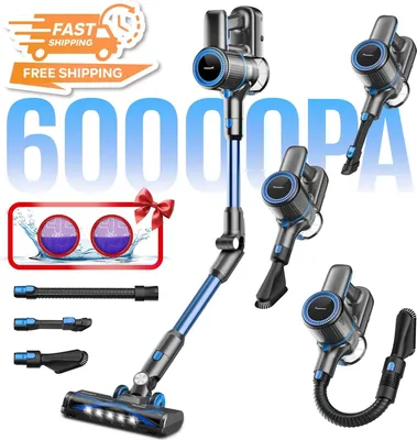 Image de Aspirateur sans fil, puissance d'aspiration 60 kPa, autonomie de la batterie 50 min, bleu-N700, EU