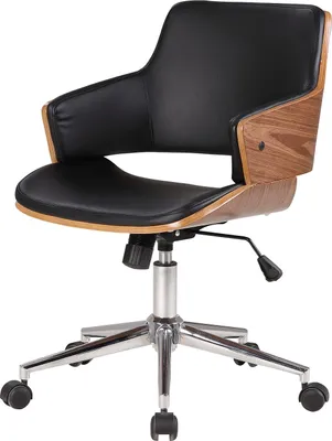 Produktbild von home24 Bürodrehstuhl - Kunstleder / Stahl - Schwarz / Chrom