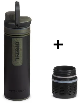 Produktbild von GRAYL UltraPress™ Purifier Bottle Camp Black + Ersatzfilter
