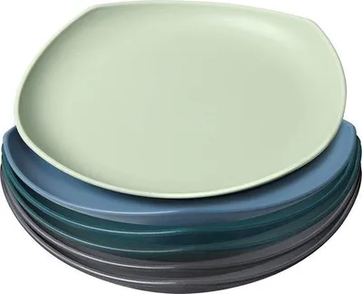Immagine prodotto di Famanu, set di 6 piatti, diametro 24,1 cm, infrangibili, leggeri, ideali per barbecue, picnic e campeggio