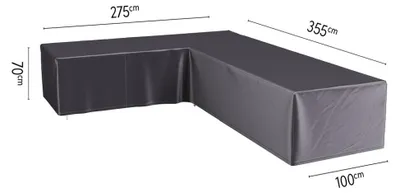 Zdjęcie produktu dla Pokrowiec ochronny AeroCover na zestawy wypoczynkowe w kształcie litery L Pokrowiec ochronny 275x355x100x70 cm