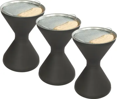 Produktbild von Novaliv 3x Standaschenbecher für draußen 60cm hoch 40cm Ø inklusive 3x Beutel Sand Standaschenbecher outdoor Aschenbecher für draussen stehend verzinktes Metallsieb Aschenbecher Ständer Raucherpause