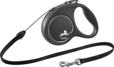 Obrázek produktu pro Vodítko FLEXI Black Design S lanko 5m/12kg stříbrnáNEW