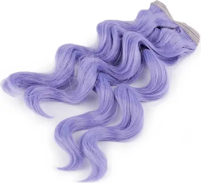 1m Puppenhaar Perücke lavendel gelockt 18cm lang