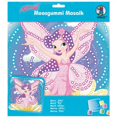 Produktbild von Moosgummi Mosaik Glitter Elfe