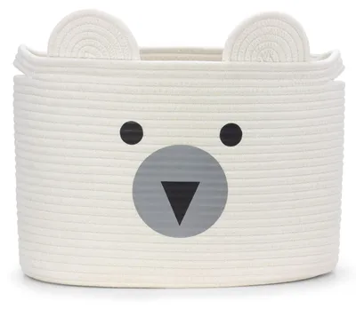 Imagen del producto de Cesta de almacenamiento para niños: cesta de algodón para juguetes y ropa