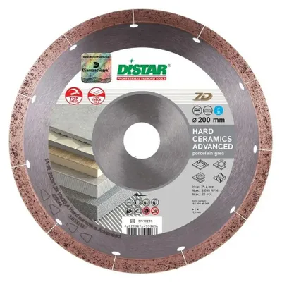 Zdjęcie produktu dla DISTAR Tarcza Diamentowa HARD CERAMICS ADVANCED 200 x 1,3 x 10 x 25,4