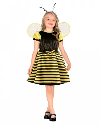 Produktbild von 5-tlg. Bienen Kleinkinderkostüm für den Kinderfasching Größe: XXS-104 / 2-3 Jahre