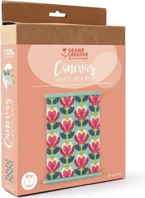 Produktbild von Kit mit Lotusblumen-Stoffvorlage – Graine Creative