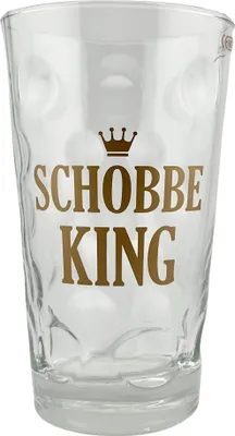 Produktbild von Schobbe King Dubbeglas 0,5 L (Klar) - Das Schoppenglas und Schorleglas für einen Pfälzer Schorle König