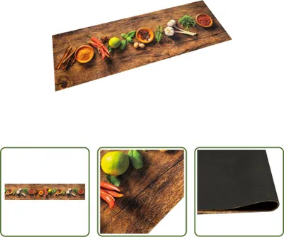 Zdjęcie produktu dla The Living Store Dywanik kuchenny zmywalny do przypraw 60x300 cm aksamitny