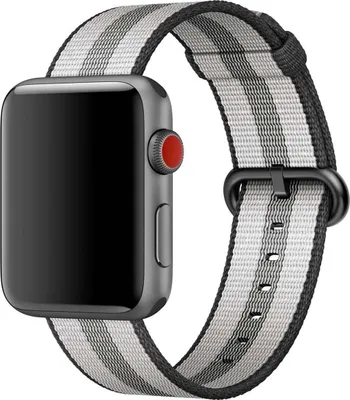 Image de Bracelet Apple Woven Nylon pour Apple Watch | 44/45/46/49 mm - Black Stripe