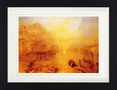 Obrázek produktu pro Joseph William Turner Zarámovaný obraz s jemným paspartováním | Nástěnné obrazy | V rámu - Ovidius Vyhnanství z Říma, 1838 (30 x 40 cm)