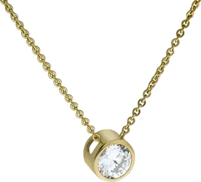 Produktbild von Celesta Gold Halskette 375/- Gold 42/45cm gelb Zirkonia weiß 371340828-2