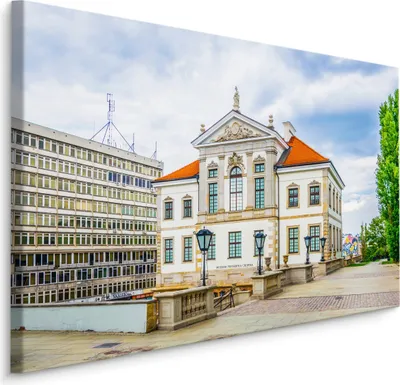 Produktbild von Fabelhafte Canvas LEINWAND BILDER 100x70 cm XXL Kunstdruck Warschau Museum Himmel