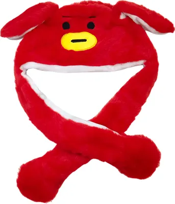 Immagine prodotto di Cappello di peluche con orecchie mobili - Mostro rosso