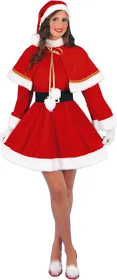 Produktbild von Retro Rockabilly Weihnachtsfrau Kostüm Größe: M-L