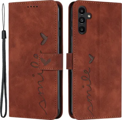 Produktbild von Samsung Galaxy A55 Hülle - Coverup Smile Klapphülle - Braun
