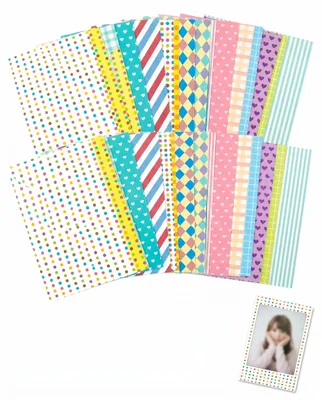40 Randstickers für Fotos, bunt, 9x5,8 cm, dekorativ