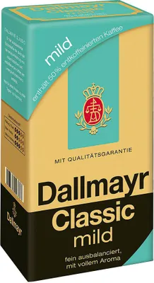 Image de Dallmayr 238000000 Dallmayr Classic Mild Kaffee, gemahlen Arabicabohnen mild 500,0 g
