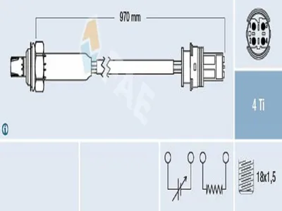 Produktbild von FAE Lambdasonde für BMW 5 Limousine (E39) Regelsonde 77190