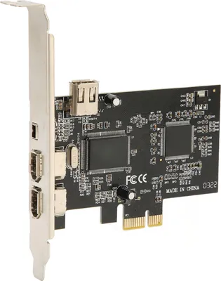 Zdjęcie produktu dla Adapter PCIE X1 do IEEE 1394A Riser Card Full Duplex Channel 3 zewnętrzne porty 1394A Firewire Riser Card do kamer DV