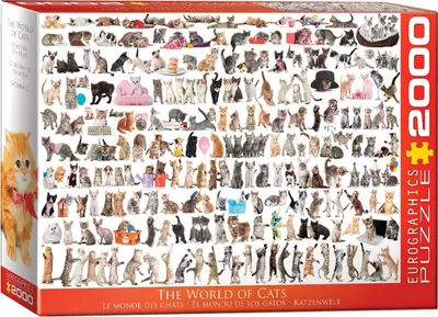 Obrázek produktu pro 2000 dílků puzzle kočičí svět
