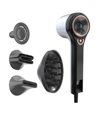 Produktbild von Genius Invictus Föhn Hair D7 Ionen Haartrockner 5 tlg, Reisefön Fön mit 1 Diffusor 3 verschiedene Stylingdüsen