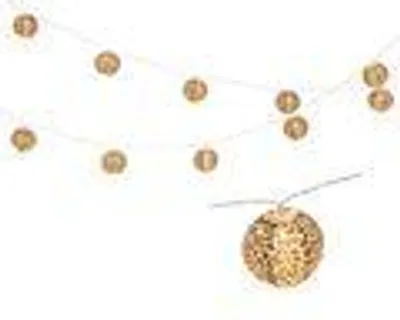 Produktbild von LED Lichterkette 10 Leopard-Lampions Outdoor 2,7m Batterie Warmweiß
