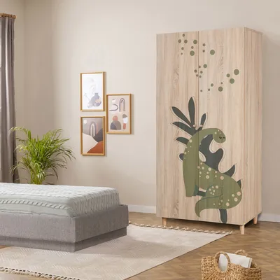 Produktbild von Skye Decor, Lidya 2 -902, Kleiderschrank, Sonomo, 100 % MELAMINBESCHICHTETE SPANPLATTEN, 90 x 52 x 192 cm