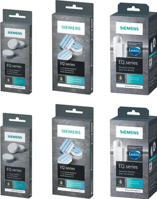 Produktbild von SIEMENS je 2 x TZ80001 TZ80002 TZ70003 Reinigungstabletten + Entkalkungstabletten + Wasserfilter für EQ Series
