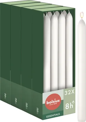 Productafbeelding van Bolsius set van 32 stompkaarsen, 23 cm, wit