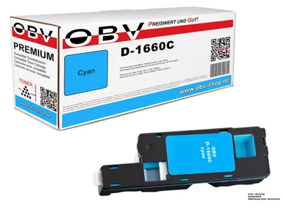 Produktbild von OBV Kompatibel 593-11129 5R6J0 Toner passend für Dell C1660 C1660w - cyan 1000 Seiten