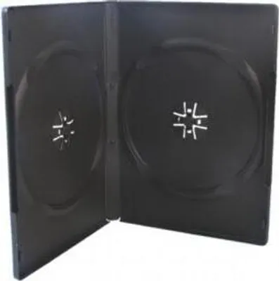 Produktbild von 100 DVD Hüllen 2er Box 14 mm für je 2 BD / CD / DVD schwarz