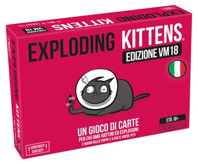 Image de Asmodee Exploding Kittens VM18 - Édition rose - Jeu de cartes pour adultes - 2 à 5 joueurs - Édition italienne